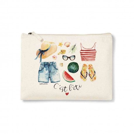 Trousse rectangulaire PM (20x13 cm) - C\'est l\'�t�*