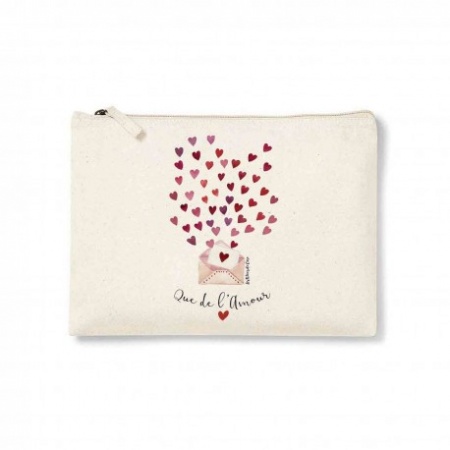 Trousse rectangulaire PM (20x13 cm) - Que de l\'amour