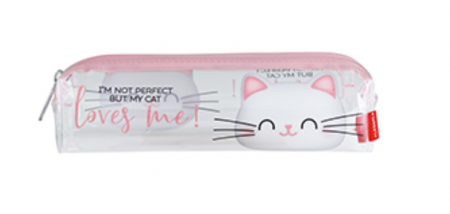 TROUSSE TRANSPARENTE - PENCIL CASE - KITTY