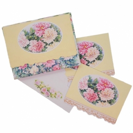 Une carte + son enveloppe PEONIES