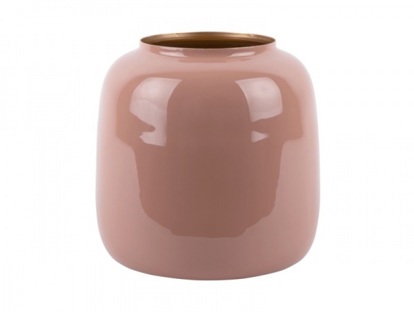 Vase \ Ivy large\  en �mail ROSE PALE