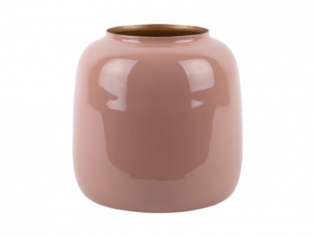 Vase \ Ivy large\  en émail ROSE PALE