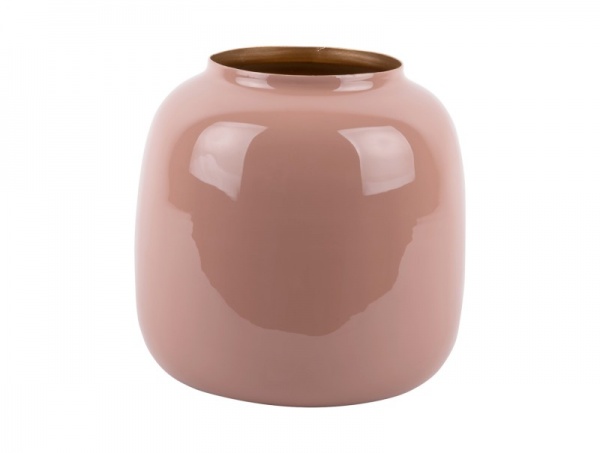 Vase \ Ivy medium\  en �mail ROSE PALE