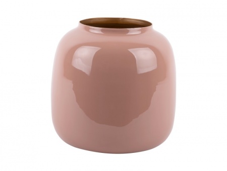 Vase \ Ivy medium\  en émail ROSE PALE