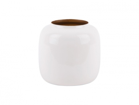 Vase \ Ivy small\  en émail BLANC