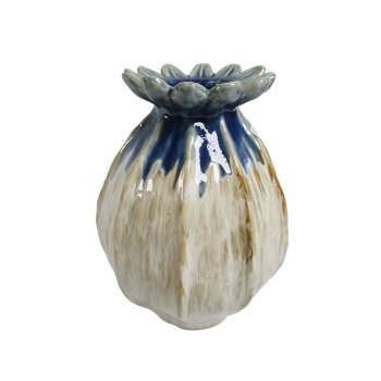 VASE 21X28 CALYSA BLEU