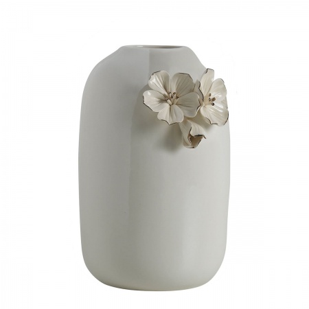 Vase Amour de fleurs blanc Ø 15,5cm /ht 21cm
