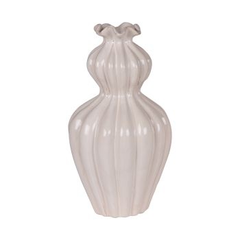 VASE COLLERETTE 16,5X29 BEIGE