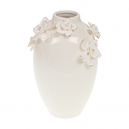 VASE LINEA BLANC/OR GM