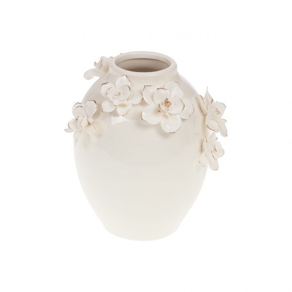 VASE LINEA BLANC/OR PM