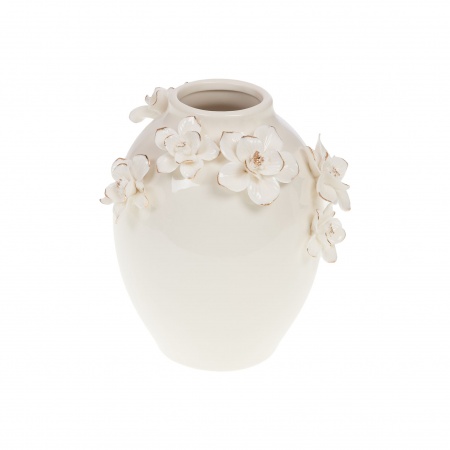 VASE LINEA BLANC/OR PM