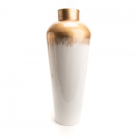 VASE SHEHERAZADE Blanc et Or