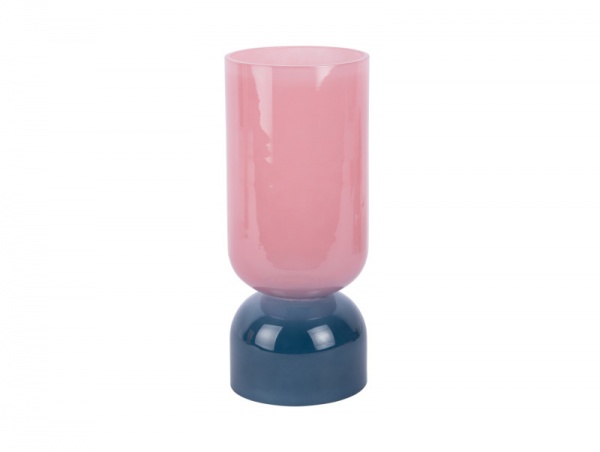Vase Variado Colores Medium - faded pink w. dark blue