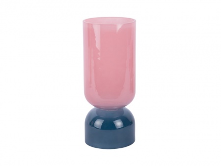 Vase Variado Colores Medium - faded pink w. dark blue