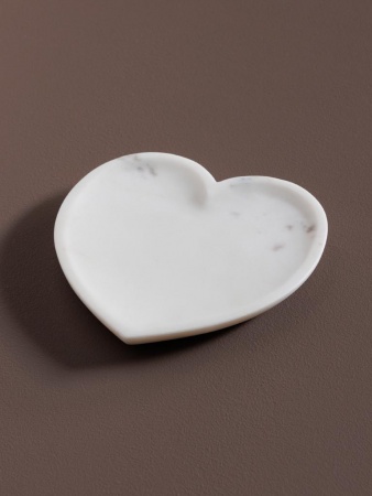Vide-poche coeur en marbre