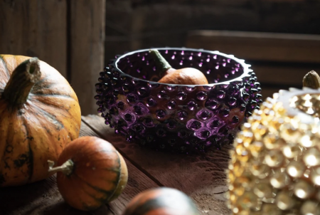 VIOLET HOBNAIL BOWL