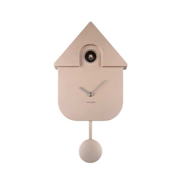 Wall Clock \ Modern Cuckoo\  -  METALLIC ROSE GOLD - Pendule, horloge murale  \ modern Cuckoo\  (avec coucou) - VERT METALLIC