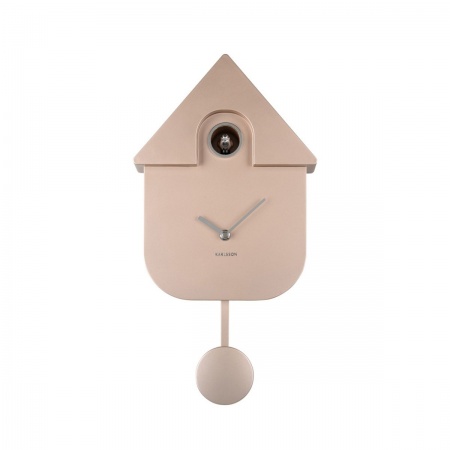 Wall Clock \ Modern Cuckoo\  -  METALLIC ROSE GOLD - Pendule, horloge murale  \ modern Cuckoo\  (avec coucou) - VERT METALLIC